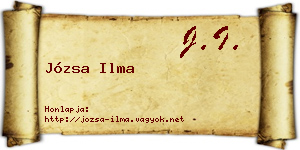 Józsa Ilma névjegykártya